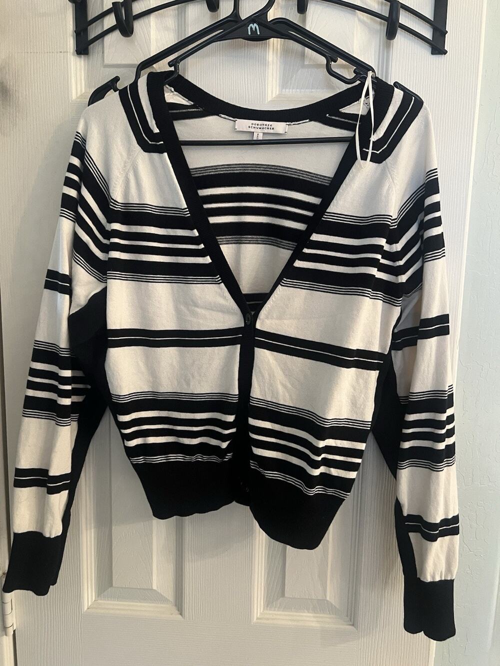 Dorthee Schumacher Striped Cardigan 2 US Medium Wool